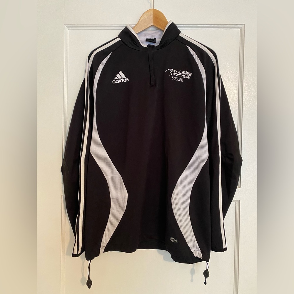 Men’s Adidas Athletes in Action Soccer long sleeve pullover ClimaCool shirt
